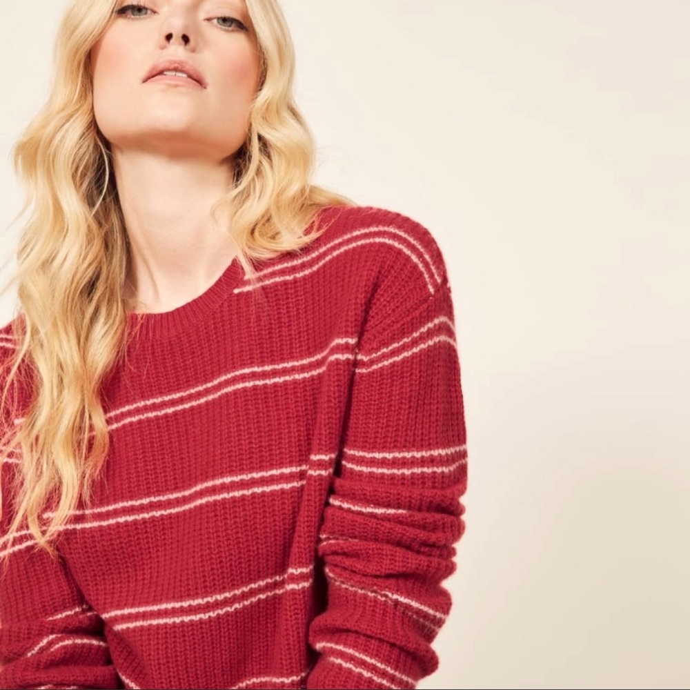 Reformation red cashmere blend sweater
